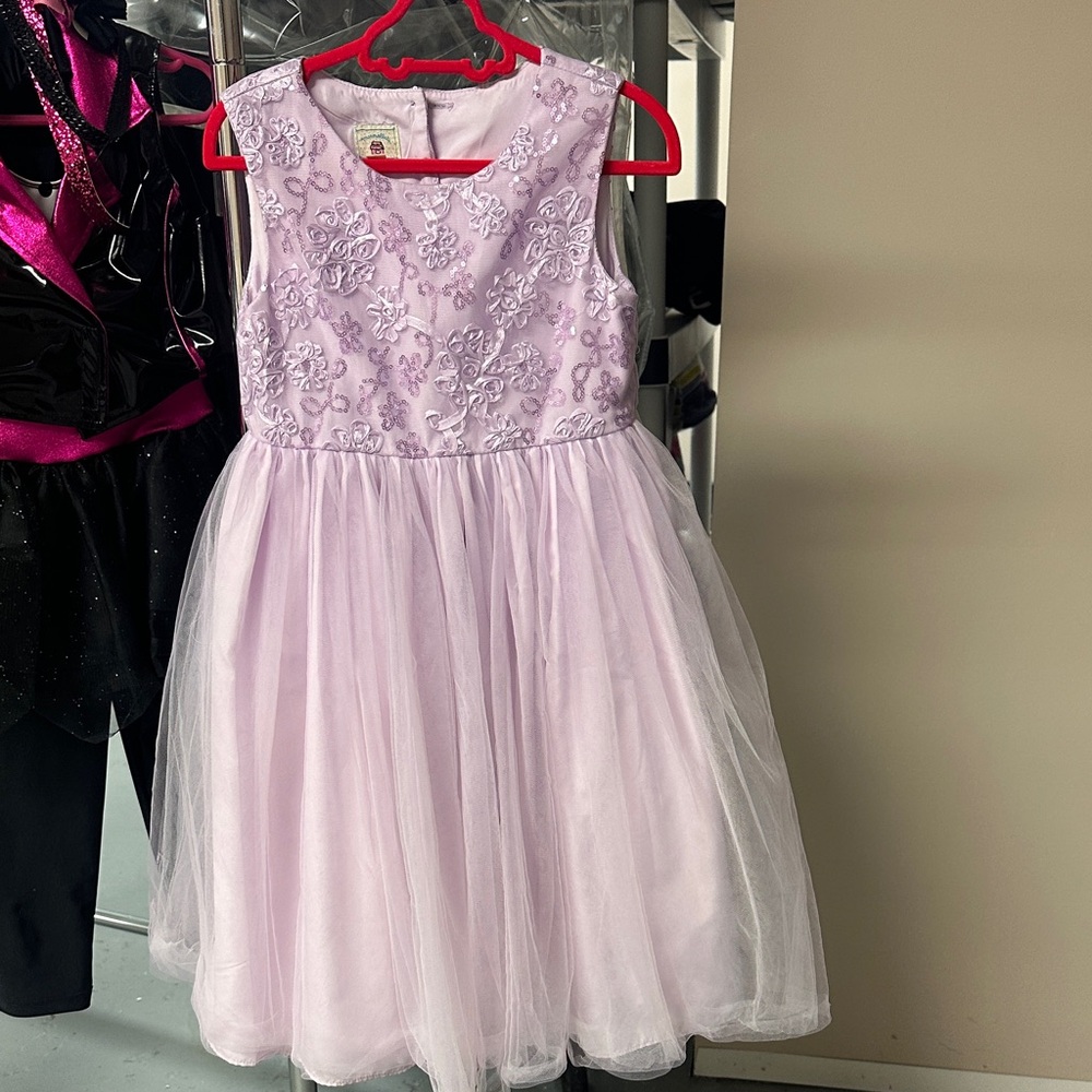 Lavender Floral Kids Dress